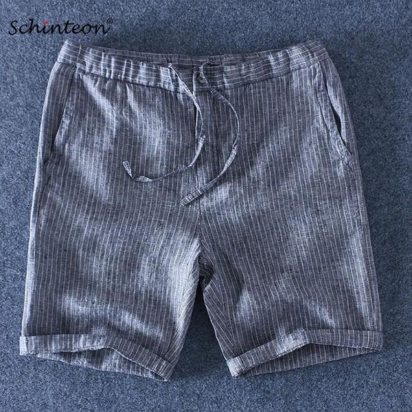 schinteon 2021 100% pure linen striped shorts men summer beach elasticated drawstring thin casual comfortable shorts, White;black
schinteon 2021 100% pure linen striped shorts men summer beach elasticated drawstring thin casual comfortable shorts, White;black