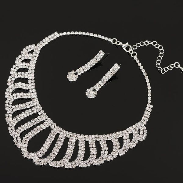 earrings & necklace yfjewe african wedding sets gift for party women full rhinestone bridal jewelry set n331, Silver
earrings & necklace yfjewe african wedding sets gift for party women full rhinestone bridal jewelry set n331, Silver