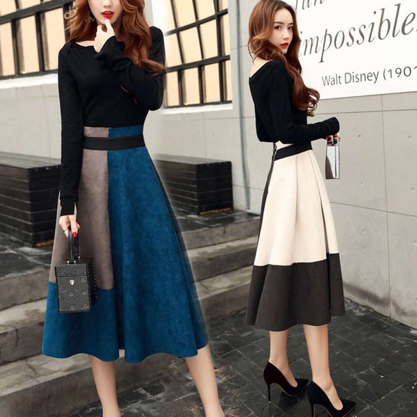 light luxury reduction new fashion temperament show thin age women's 2020 two piece suit foreign style dress in early autumn, Black;gray
light luxury reduction new fashion temperament show thin age women's 2020 two piece suit foreign style dress in early autumn, Black;gray