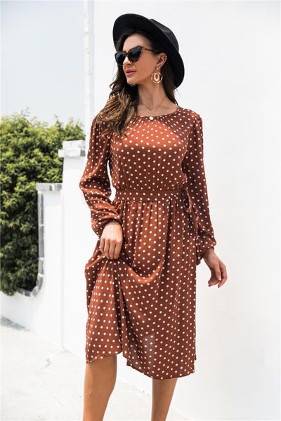 casual dresses ownest women's a line dress dot modern style fall round neck black brown dark blue long sleeve 2021 autumn midi, Black;gray
casual dresses ownest women's a line dress dot modern style fall round neck black brown dark blue long sleeve 2021 autumn midi, Black;gray