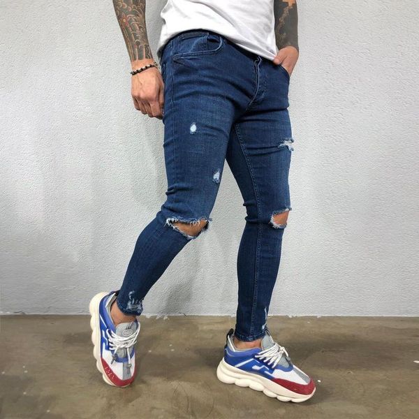 men's jeans 2021 fashion men ripped skinny stretch slim fit denim pants hip hop street style pure color hole pencil trousers blue
men's jeans 2021 fashion men ripped skinny stretch slim fit denim pants hip hop street style pure color hole pencil trousers blue