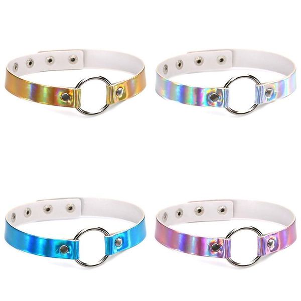 chokers gothic simple short necklace laser pink yellow white blue pu leather hollow round alloy adjustable choker women, Golden;silver
chokers gothic simple short necklace laser pink yellow white blue pu leather hollow round alloy adjustable choker women, Golden;silver