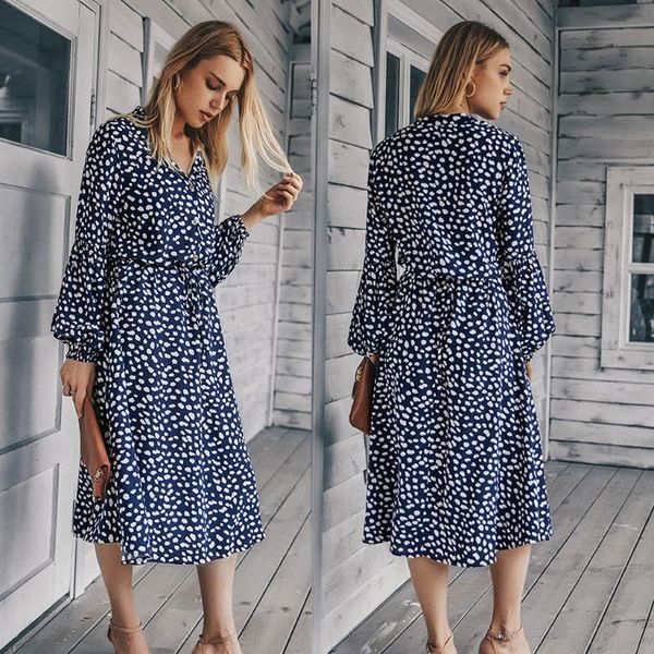 casual dresses women puff long sleeve v-neck midi dress dot printed button front drawstring waist belt loose sundress, Black;gray
casual dresses women puff long sleeve v-neck midi dress dot printed button front drawstring waist belt loose sundress, Black;gray