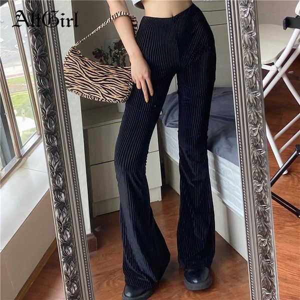women's pants & capris altgirl mall goth velvet women harajuku streetwear vintage high waist flare y2k e-girl emo alt trousers, Black;white 
women's pants & capris altgirl mall goth velvet women harajuku streetwear vintage high waist flare y2k e-girl emo alt trousers, Black;white
