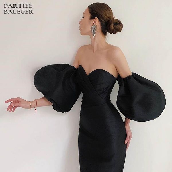 pb 2021 new trendy puff sleeves design off shoulder backless celebrity party club midi dress, Black;gray
pb 2021 new trendy puff sleeves design off shoulder backless celebrity party club midi dress, Black;gray