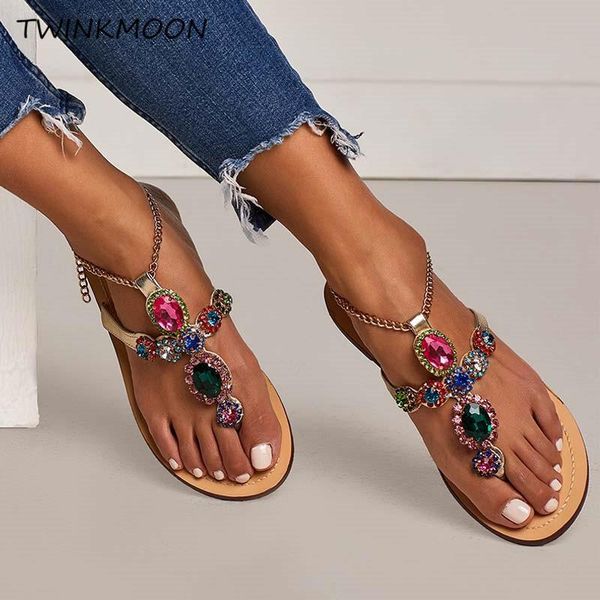 sandals plus size 35-47 luxury gold rhinestone flat for women ankle chain bohemian beach gladiator sandal arrival 2021, Black
sandals plus size 35-47 luxury gold rhinestone flat for women ankle chain bohemian beach gladiator sandal arrival 2021, Black