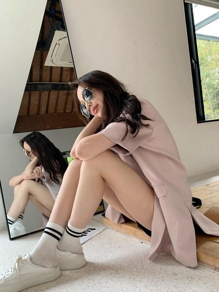 women's suits & blazers verlena single breasted streetwear korean fashion notched collar pink autumn summer pockets oversized half slee, White;black
women's suits & blazers verlena single breasted streetwear korean fashion notched collar pink autumn summer pockets oversized half slee, White;black