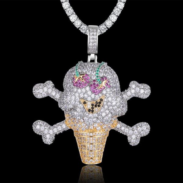 pendant necklaces 100% micro zircon hip hop pirate cream skull necklace for men jewelry iced out drop wholesale, Silver
pendant necklaces 100% micro zircon hip hop pirate cream skull necklace for men jewelry iced out drop wholesale, Silver