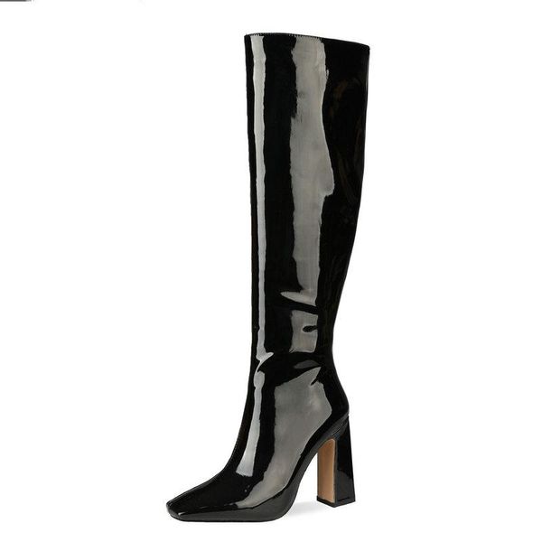 boots 2021 square toe knee high autumn women shoes fashion patent leather sqaure heel long zipper winter, Black
boots 2021 square toe knee high autumn women shoes fashion patent leather sqaure heel long zipper winter, Black