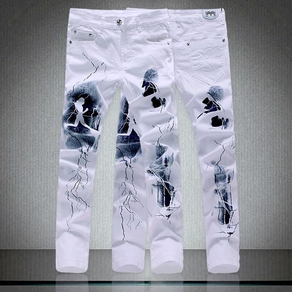 men's jeans 2021fashion brand printed cotton casual nightclub dj stage performance pants trouser, Blue
men's jeans 2021fashion brand printed cotton casual nightclub dj stage performance pants trouser, Blue