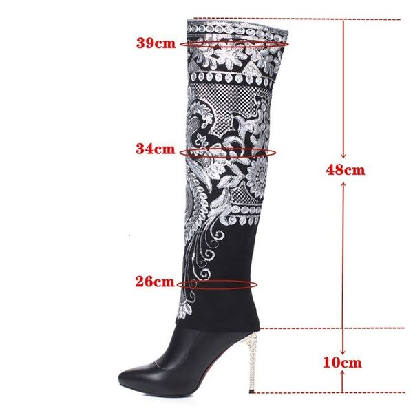 2021 female fashions new electric matter embroidered mid-heel boots comfortable knight sleeve pointed to heel 3n85, Black
2021 female fashions new electric matter embroidered mid-heel boots comfortable knight sleeve pointed to heel 3n85, Black