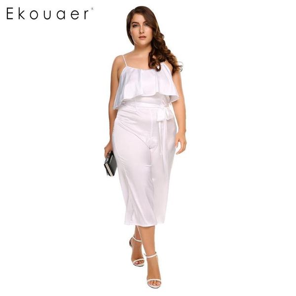 women's jumpsuits & rompers ekouaer plus size summer women casual wide leg pants solid loose jumpsuit ladies clothes l-3xl sizes, Black;white
women's jumpsuits & rompers ekouaer plus size summer women casual wide leg pants solid loose jumpsuit ladies clothes l-3xl sizes, Black;white