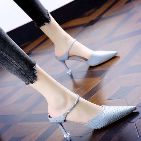 luxury dress shoes korean version of pointed thin heel's 2021 summer wear baotou slipper, Black
luxury dress shoes korean version of pointed thin heel's 2021 summer wear baotou slipper, Black