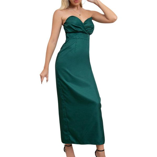 casual dresses women elegant solid color long dress, sleeveless sweetheart neck high waist pleated dress slim maxi for party, Black;gray
casual dresses women elegant solid color long dress, sleeveless sweetheart neck high waist pleated dress slim maxi for party, Black;gray