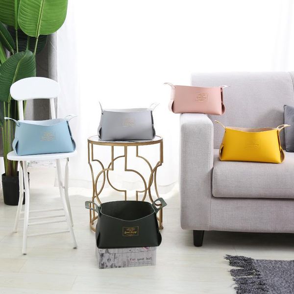 simple and beautiful pu leather living room bedroom toys deskstorage box simple two ear hand carrying storage basket
simple and beautiful pu leather living room bedroom toys deskstorage box simple two ear hand carrying storage basket