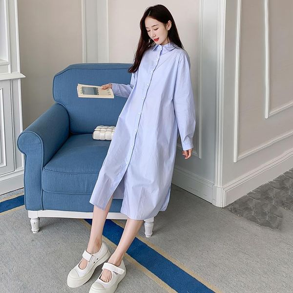 solid color long shirt dress loose office casual button maternity dresses pregnancy clothes for pregnant women cotton clothings, White
solid color long shirt dress loose office casual button maternity dresses pregnancy clothes for pregnant women cotton clothings, White