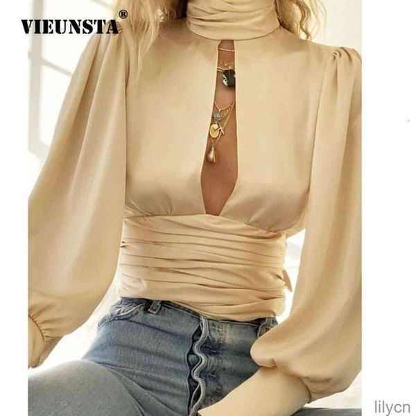 elegant long sleeve blouse autumn turtleneck satin silk women shirt hollow out backless bow tie and blouses, White
elegant long sleeve blouse autumn turtleneck satin silk women shirt hollow out backless bow tie and blouses, White