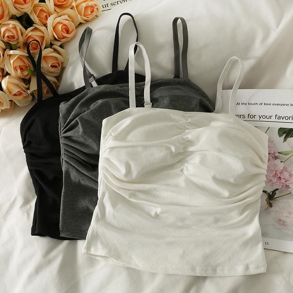 women's tanks & camis for woman women crop built in bra spaghetti strap camisole female tank 2022 spring dropp, White
women's tanks & camis for woman women crop built in bra spaghetti strap camisole female tank 2022 spring dropp, White