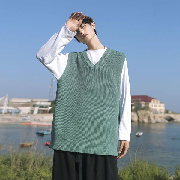 sweater vest 2021 autumn winter y2k men pullovers waistcoat sweater vest knitted irregular split retro v-ne sweater vest, Black
sweater vest 2021 autumn winter y2k men pullovers waistcoat sweater vest knitted irregular split retro v-ne sweater vest, Black