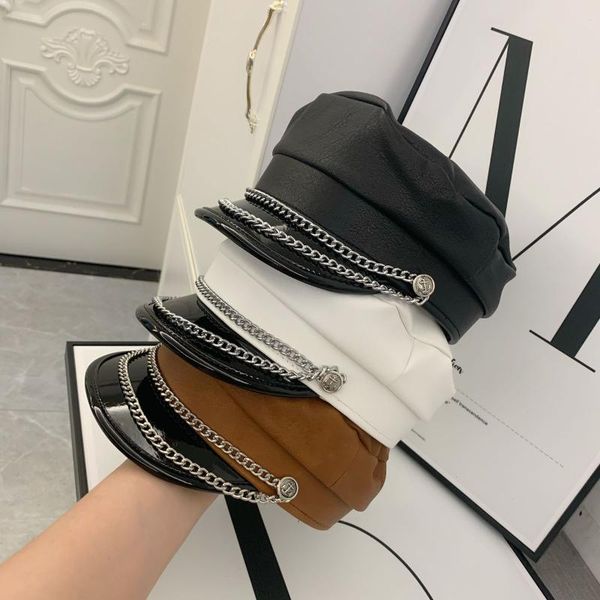 berets women's autumn and winter models korean version of the chain beret fashion all-match street cap was thin net red painter hat, Blue;gray
berets women's autumn and winter models korean version of the chain beret fashion all-match street cap was thin net red painter hat, Blue;gray