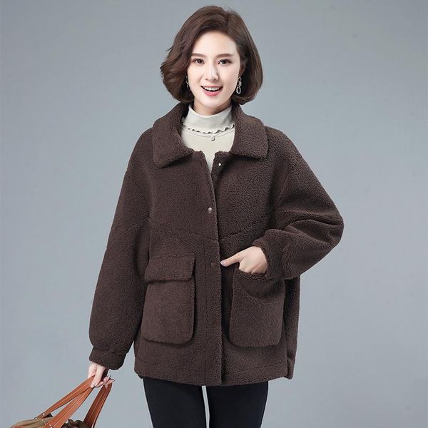 women's wool & blends cmaz small woolen coat short 2021 spring and autumn fleece korean style thick mom wear, Black
women's wool & blends cmaz small woolen coat short 2021 spring and autumn fleece korean style thick mom wear, Black