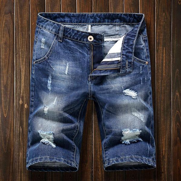 men's jeans summer thin denim shorts capris trendy casual straight cut breeches, Blue
men's jeans summer thin denim shorts capris trendy casual straight cut breeches, Blue