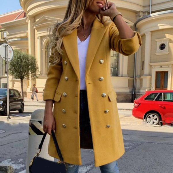 women's jackets women thin coat faux woolen 2021 winter autumn casual ladies warm slim long overcoat vintage outwear trench jacket, Black;brown
women's jackets women thin coat faux woolen 2021 winter autumn casual ladies warm slim long overcoat vintage outwear trench jacket, Black;brown