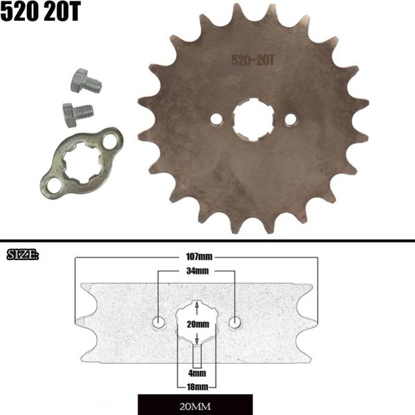 parts motorcycle 520 20t tooth 20mm id front engine sprocket fit pit bike atv part
parts motorcycle 520 20t tooth 20mm id front engine sprocket fit pit bike atv part