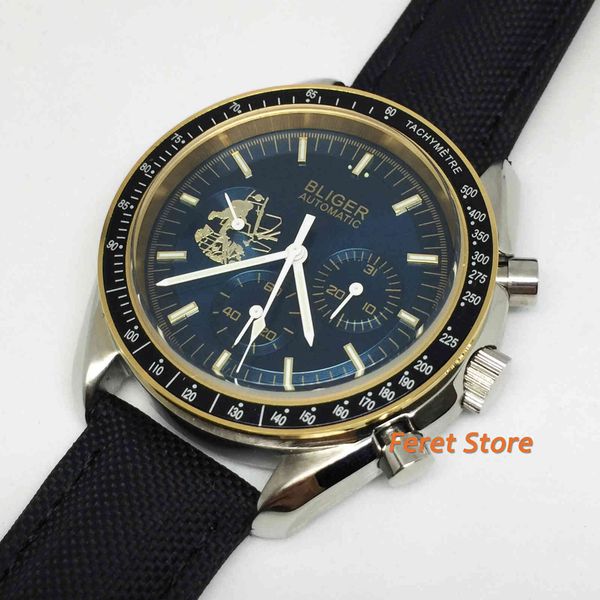 40mm bliger men luxury automatic mechanical clock sier case blue dial date lightning turn waterproof gift b121-4, Slivery;brown
40mm bliger men luxury automatic mechanical clock sier case blue dial date lightning turn waterproof gift b121-4, Slivery;brown
