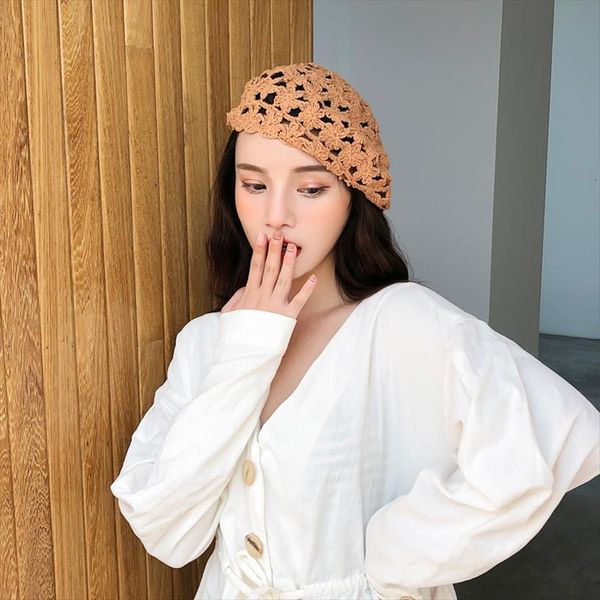 Knitted Hat Women Retro Art Lace Flower Hollow Toe Cap Fashion Beret Melon Leather, Blue;gray
Knitted Hat Women Retro Art Lace Flower Hollow Toe Cap Fashion Beret Melon Leather, Blue;gray