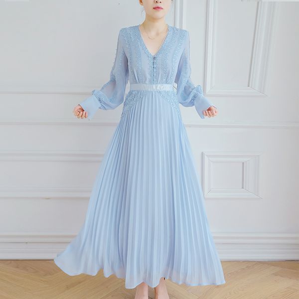 2021 new maxi de renda plissado feminino retalhos manga comprida zper com decote em v elegante cintura alta vestido longo novo td2i, Black;gray
2021 new maxi de renda plissado feminino retalhos manga comprida zper com decote em v elegante cintura alta vestido longo novo td2i, Black;gray
