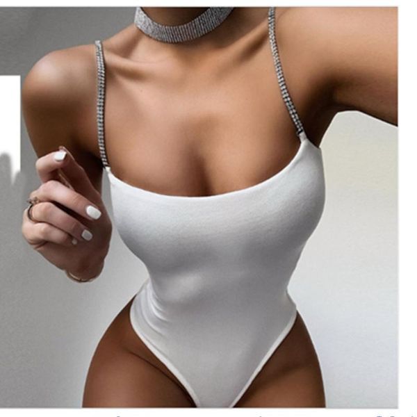 women's jumpsuits & rompers 2021 women bodysuits diamond chain strap romper solid color summer bosysuit high street jumpsuit sleeveless, Black;white
women's jumpsuits & rompers 2021 women bodysuits diamond chain strap romper solid color summer bosysuit high street jumpsuit sleeveless, Black;white