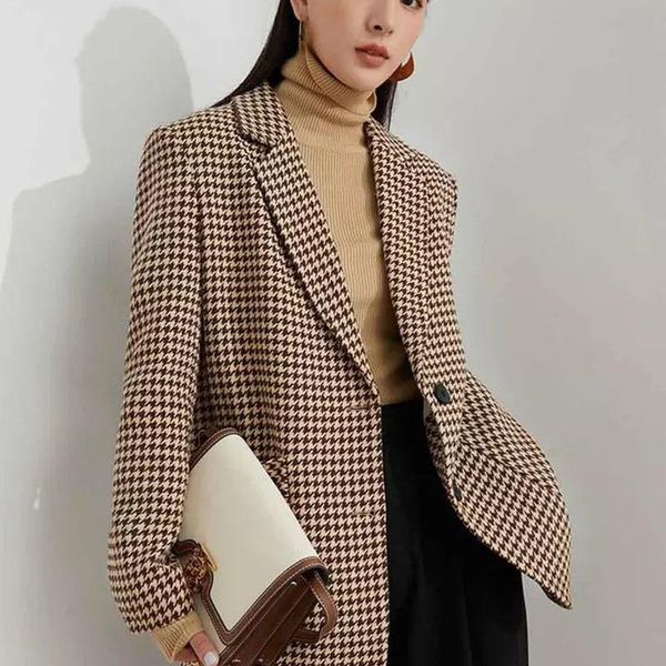 women's suits & blazers wenfly women clothes woolen plaid single breasted suit jacket temperament korean loose thick ladies vintage out, White;black
women's suits & blazers wenfly women clothes woolen plaid single breasted suit jacket temperament korean loose thick ladies vintage out, White;black