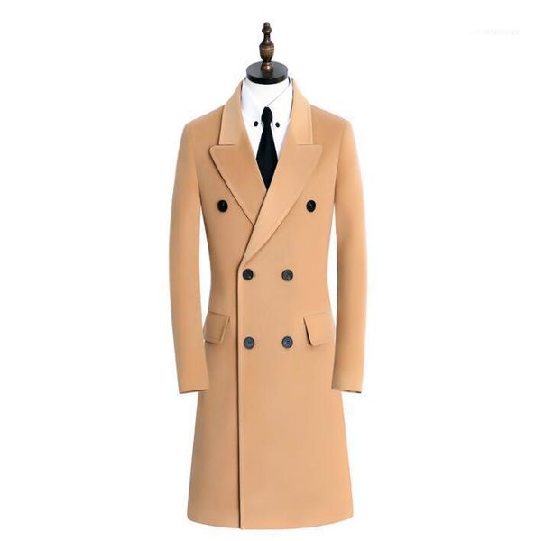 men's wool & blends khaki casual woolen coat men trench coats fleece long sleeves overcoat mens cashmere casaco masculino inverno erkek, Black
men's wool & blends khaki casual woolen coat men trench coats fleece long sleeves overcoat mens cashmere casaco masculino inverno erkek, Black