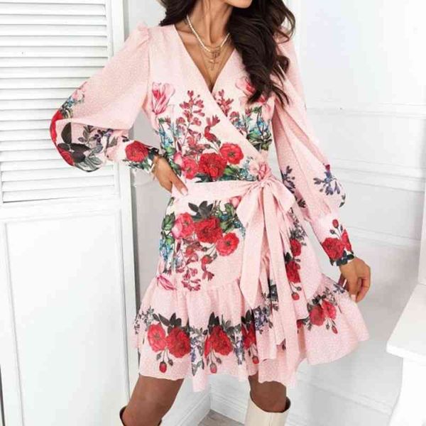 casual dresses spring chiffon flower print ruffles pink women elegant v neck party a line long lantern sleeve office vestidos 5wpg, Black;gray
casual dresses spring chiffon flower print ruffles pink women elegant v neck party a line long lantern sleeve office vestidos 5wpg, Black;gray