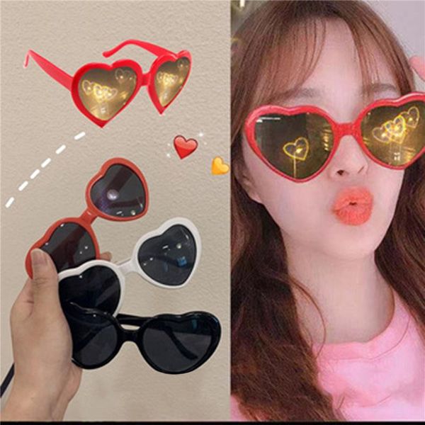 sunglasses love heart shaped effects glasses watch the lights change to shape at night diffraction women fashion, White;black
sunglasses love heart shaped effects glasses watch the lights change to shape at night diffraction women fashion, White;black