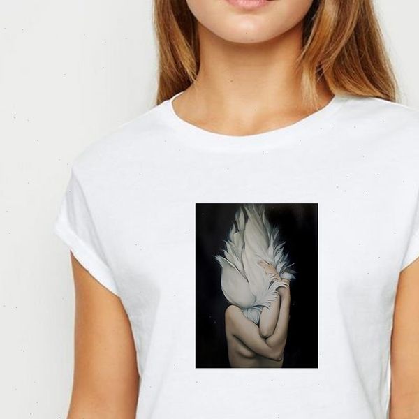 new t shirt female feather flower girl t shirts hipster spring summer tee shirt easy matching vestidos round neck tshirt, White
new t shirt female feather flower girl t shirts hipster spring summer tee shirt easy matching vestidos round neck tshirt, White