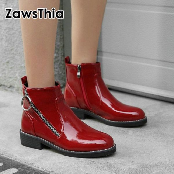 boots zawsthia 2021 autumn winter patent pu red black square low heels woman shoes side zipper women ankle plus size 43
boots zawsthia 2021 autumn winter patent pu red black square low heels woman shoes side zipper women ankle plus size 43