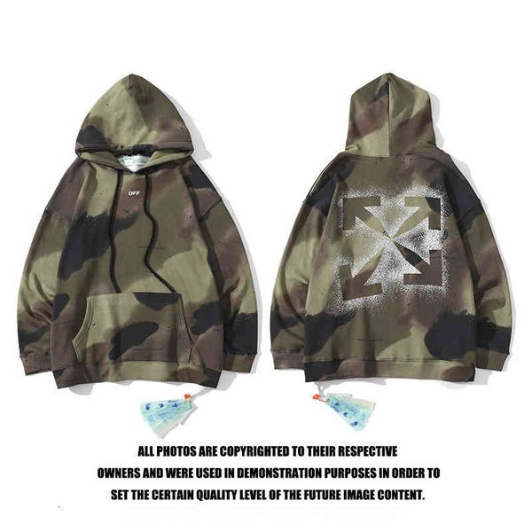 20ss new fashion off style ink jet army green camouflage arrstyle print hooded pullover, Black
20ss new fashion off style ink jet army green camouflage arrstyle print hooded pullover, Black