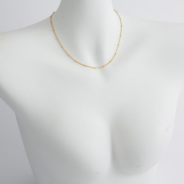 pendant necklaces simple style elegant chain stainless steel ball bead choker necklace as mother's day gift, Silver
pendant necklaces simple style elegant chain stainless steel ball bead choker necklace as mother's day gift, Silver