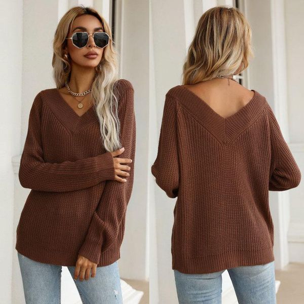 women's sweaters 2021 spring autumn thin solid v-neck long sleeve knitted coffee sweater women, White;black
women's sweaters 2021 spring autumn thin solid v-neck long sleeve knitted coffee sweater women, White;black