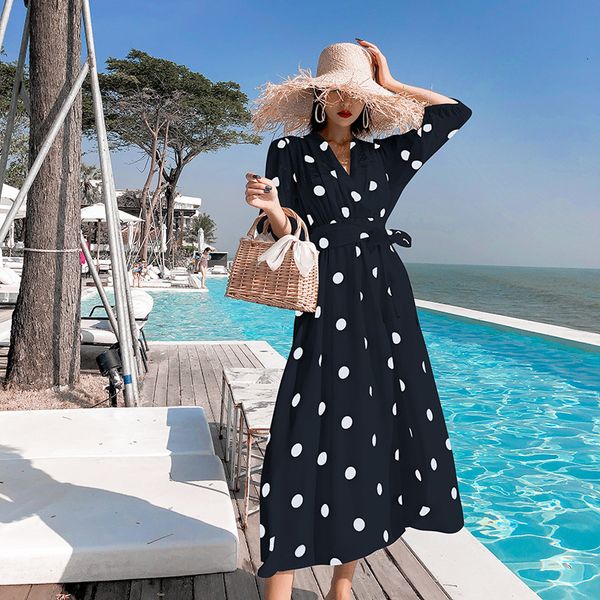 dressed in french big balls 2021 summer new normcore v-neck elegant slimming girl self-tie dress h41i, Black;gray
dressed in french big balls 2021 summer new normcore v-neck elegant slimming girl self-tie dress h41i, Black;gray