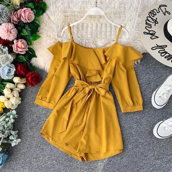 women's jumpsuits & rompers summer chiffon jumpsuit women clothes 2021 black bodysuit korean elegant beach playsuit ropa mujer my5788, Black;white
women's jumpsuits & rompers summer chiffon jumpsuit women clothes 2021 black bodysuit korean elegant beach playsuit ropa mujer my5788, Black;white