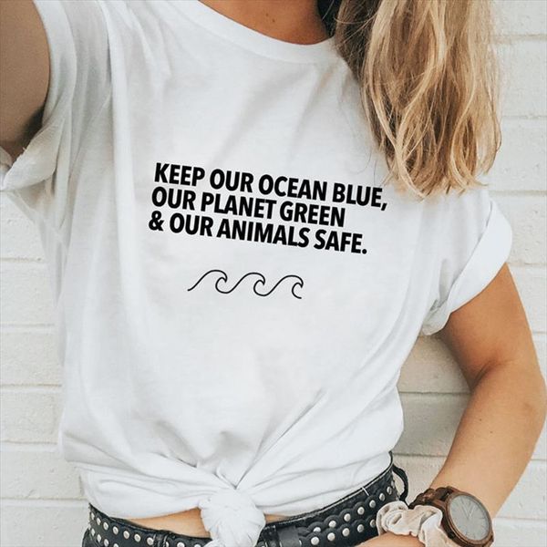 keep our ocean blue womens t shirts planet green amp animals safe women earth slogan casual cotton drop ship, White
keep our ocean blue womens t shirts planet green amp animals safe women earth slogan casual cotton drop ship, White