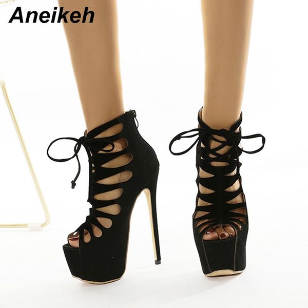 boots aneikeh 2021 spring/autumn fashion punk women's sandals cross-tied polka dot peep toe flock high-heeled ankle shoes, Black
boots aneikeh 2021 spring/autumn fashion punk women's sandals cross-tied polka dot peep toe flock high-heeled ankle shoes, Black