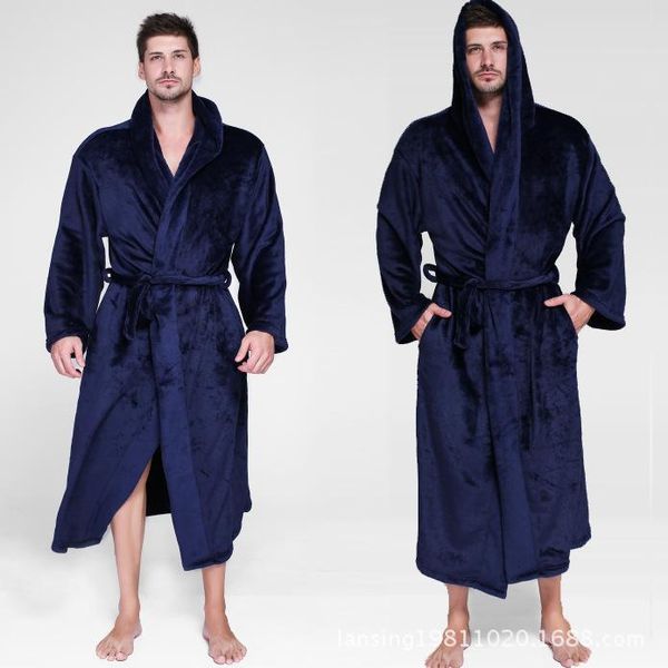 men's sleepwear men winter plus size flannel pajamas long hooded warm bathrobe thick kimono bath robe male dressing gown 3xl home cloth, Black;brown
men's sleepwear men winter plus size flannel pajamas long hooded warm bathrobe thick kimono bath robe male dressing gown 3xl home cloth, Black;brown
