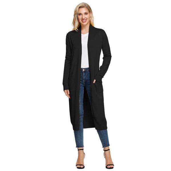 women's jackets female coat autumn long pocket knitted knitwear with pockets sleeve open front women outwear, Black;brown
women's jackets female coat autumn long pocket knitted knitwear with pockets sleeve open front women outwear, Black;brown