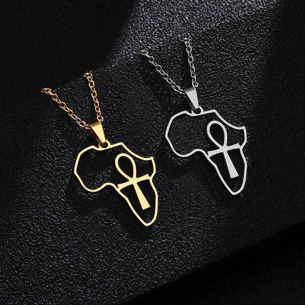 chains stainless steel africa map cross pendant necklace european and american fashion titanium, Silver
chains stainless steel africa map cross pendant necklace european and american fashion titanium, Silver