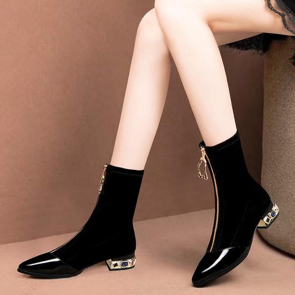 boots comemore women's rubber zipper booties ladies boots-women crystal ankle pointy shoes 2021 stockings autumn rhinestone, Black
boots comemore women's rubber zipper booties ladies boots-women crystal ankle pointy shoes 2021 stockings autumn rhinestone, Black