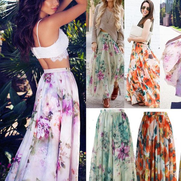 women floral print chiffon long skirt ladies high waist floral evening party maxi skirts summer beach wear female clothes 2021, Black
women floral print chiffon long skirt ladies high waist floral evening party maxi skirts summer beach wear female clothes 2021, Black